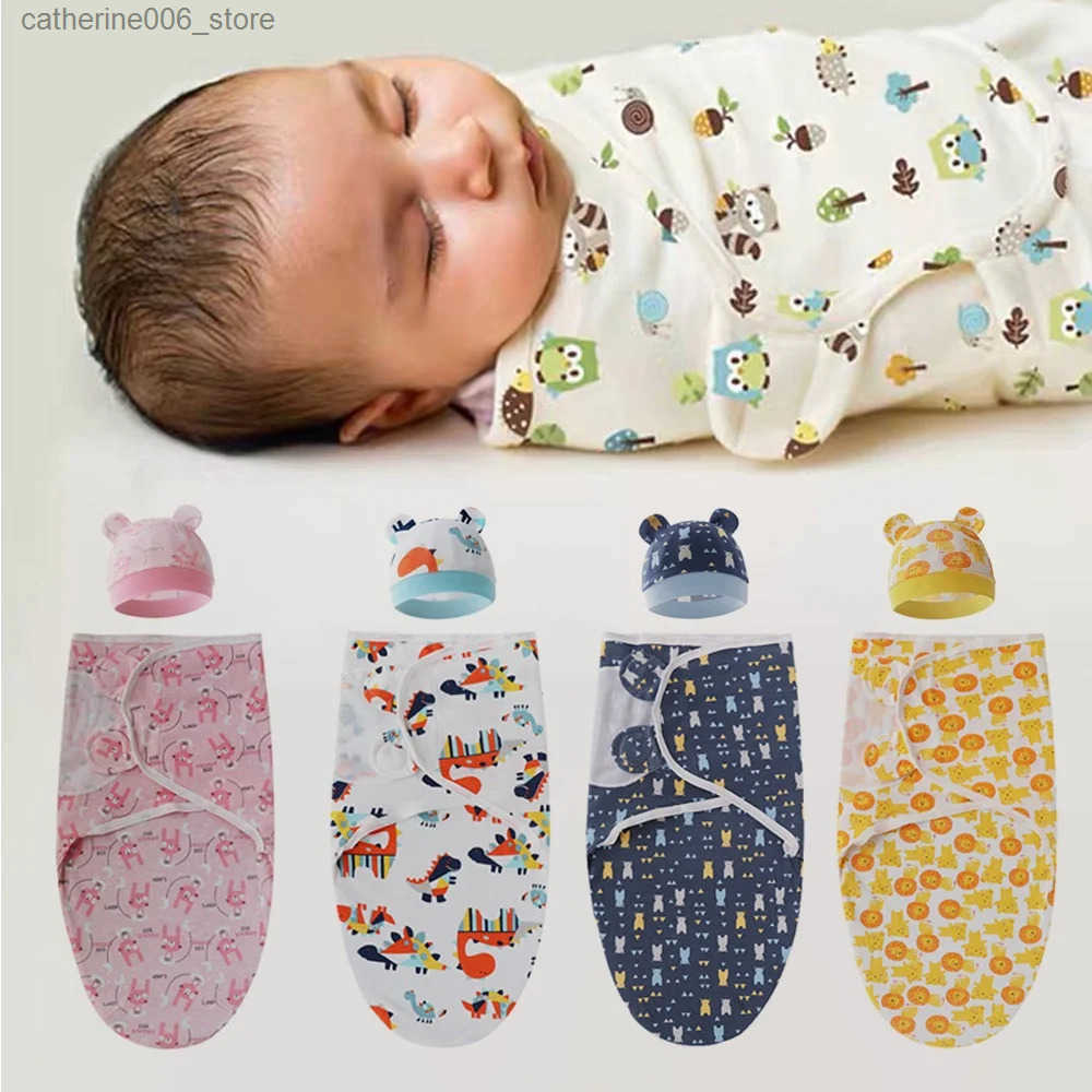 Cozy Infant Sleep Sack with Cute Animal Design - Adjustable Tightness Soft Blanket Cotton Material y2506103H5Y