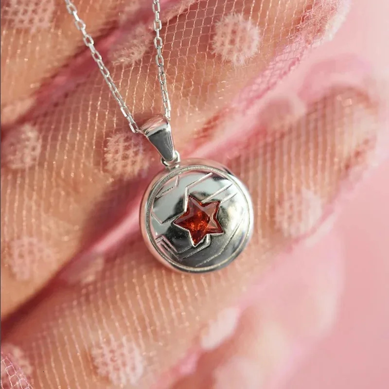 Winter Soldier Barnes Necklace For Men Women Fashion Geek Party Jewelry Accessories Gift Silver Plated Star Superhero Necklace 250609