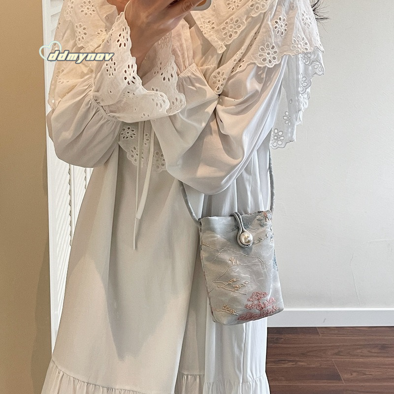 Chinese Style Embroidered Phone for Women 2025 Summer New Trendy Fashion Versatile Casual Shoulder Crossbody Bag ddmynov