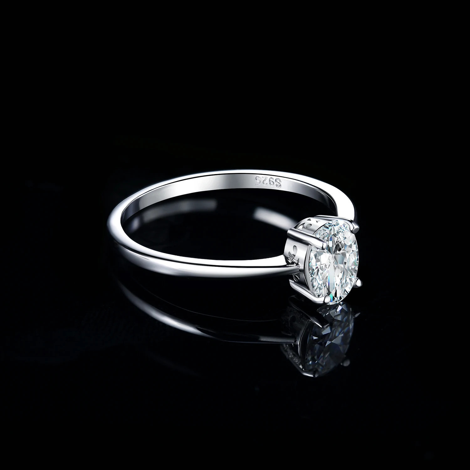 Jewelry 5A CZ Oval Solitaire Classic 925 Sterling Silver Wedding Engagement Ring for Woman Anniversary Gift Fine Jewelry 250610