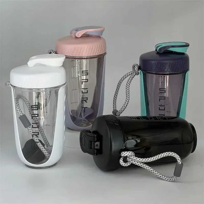 590ML Blender Shaker Bottle with Stirring Ball Protein Powder Shake Cup Plastic Mixing Cup Bodybuilding Exercise Bottle H260416