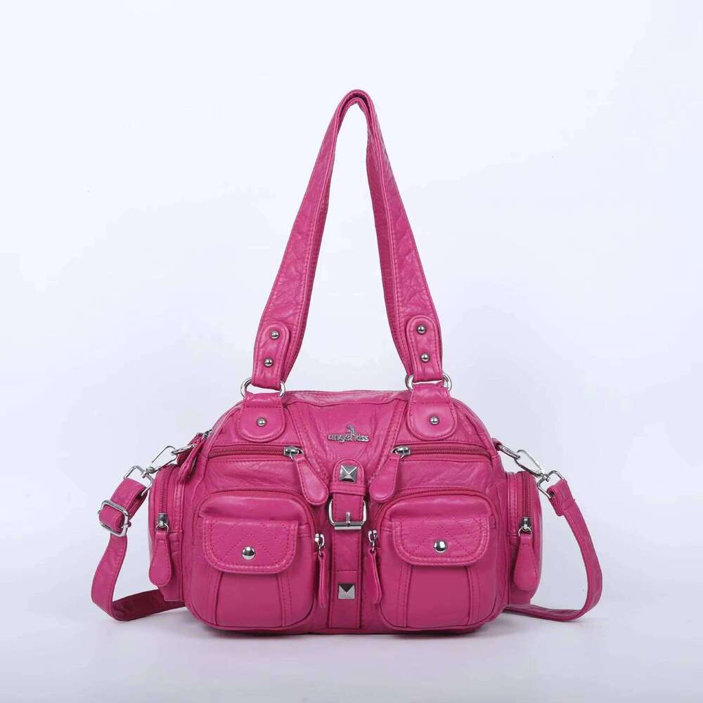 Angelkiss Women Handbags Satchel Top-Handle Handbag PU Bag Dumpling Give Gifts Shoulder Bags Phone Money Pack