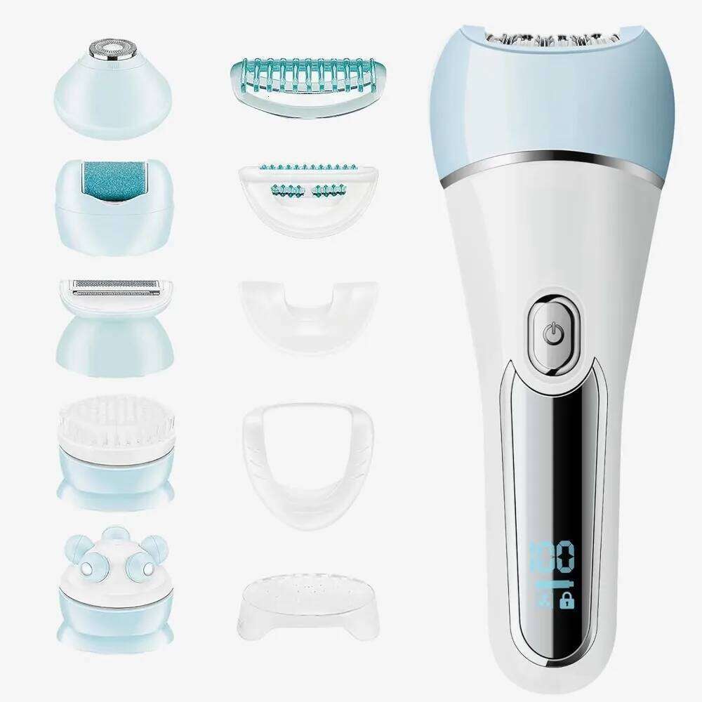 Epilator for Women, 6 in 1 Hair Removal Epilator, Shaver, Razor, Facial Brush, Face Massage and Body Exfoliator