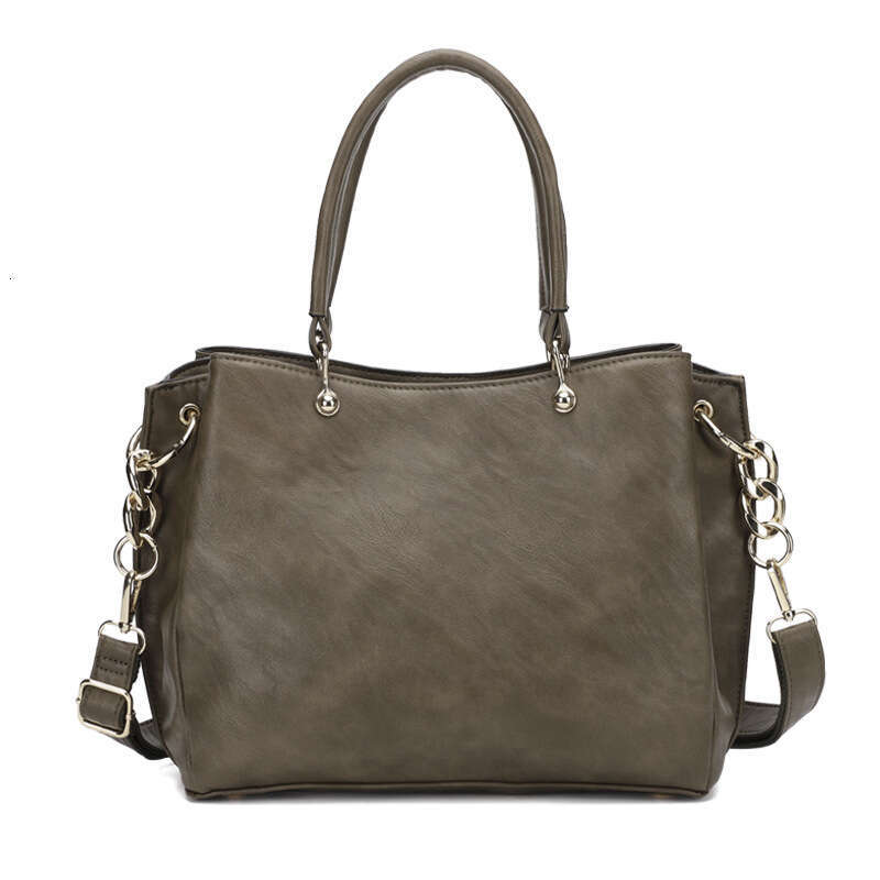 Korean Style Women's Large Capacity Handbag High-end Niche Light Luxury Shoulder Crossbody PU Bag