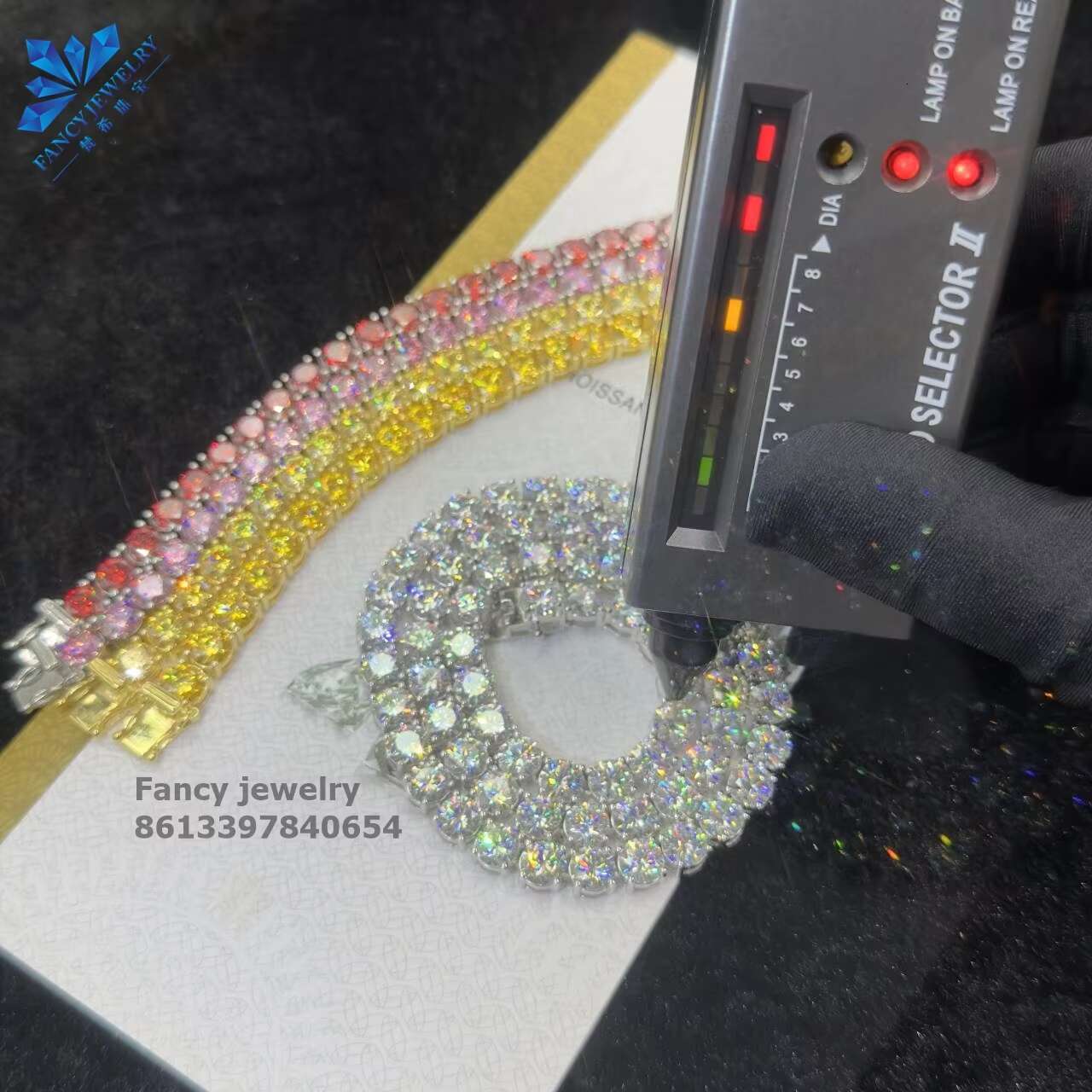 OACOCA 2mm 3mm 4mm 6.5mm Moissanite 925 Sterling Silver Gold Plated Men Necklace Iced Out Jewelry Diamond Moissanite Tennis Link Chain