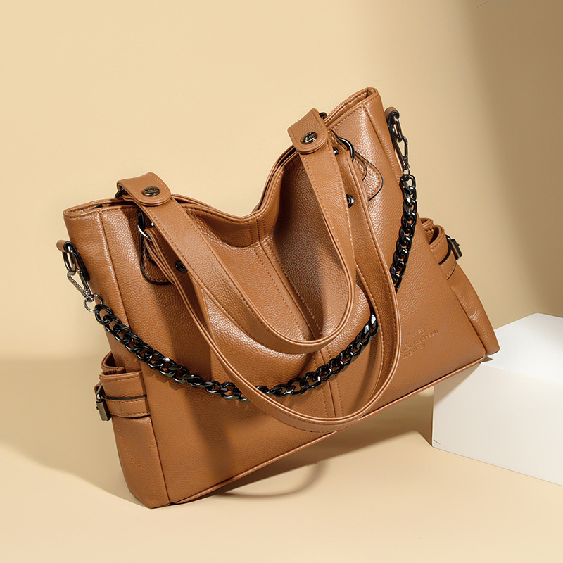 Free Designer Shipping Genuine Leather Bag For Women 2025 New Fashionable Luxury Versatile Tote Bag Large Capacity Underarm Bag Single Shoulder Crossb