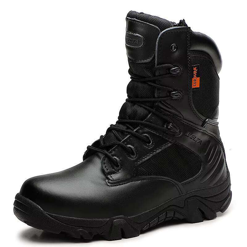 Factory Direct Sales Men's High Top Textured Combat Boots Fashion Hiking Shoes