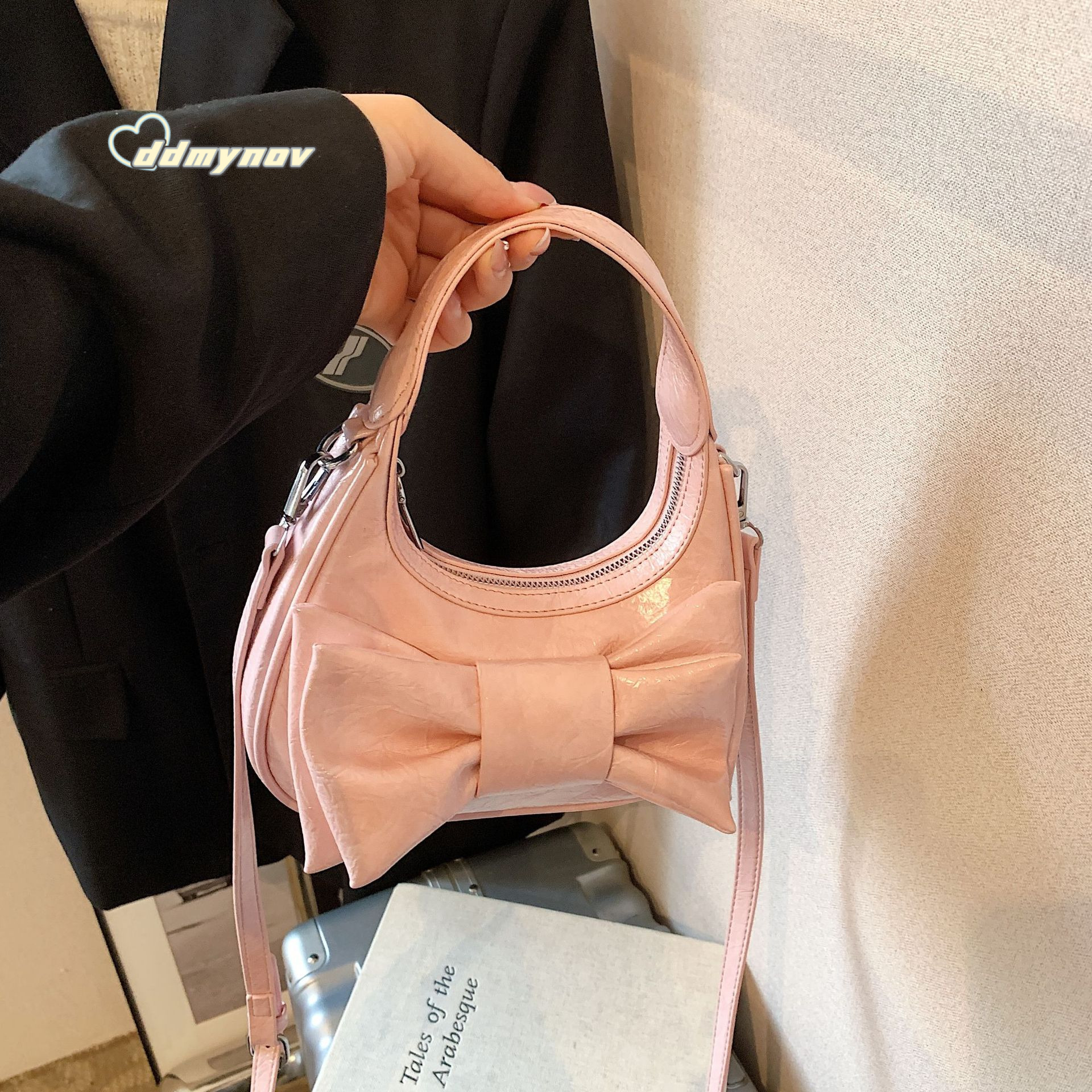 Bowknot for Women 25 New Niche Handbag High-end Versatile Shoulder Crossbody Bag ddmynov