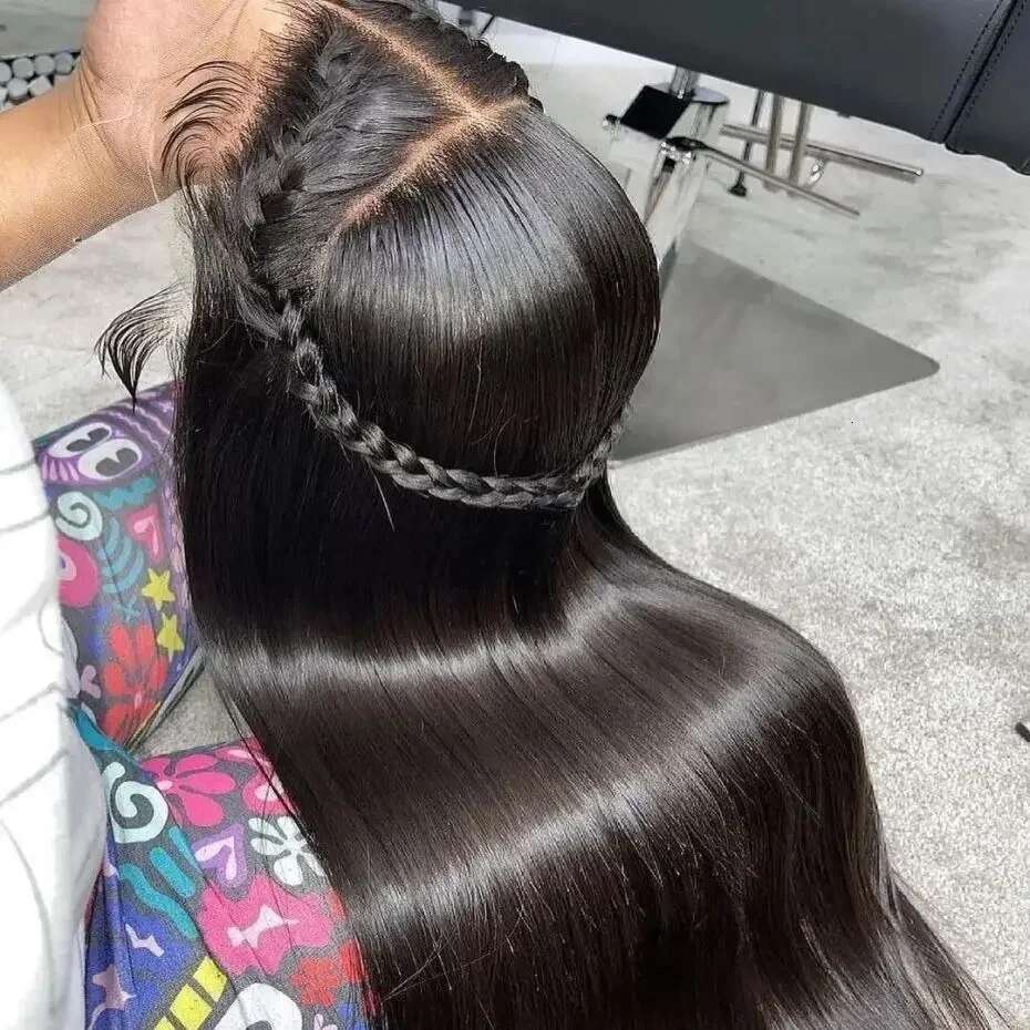 200% Bone Straight 13x4 Front Human Wigs Preplucked Brazilian Remy Hair 13x6 HD Transparent Lace Frontal Wig For Women
