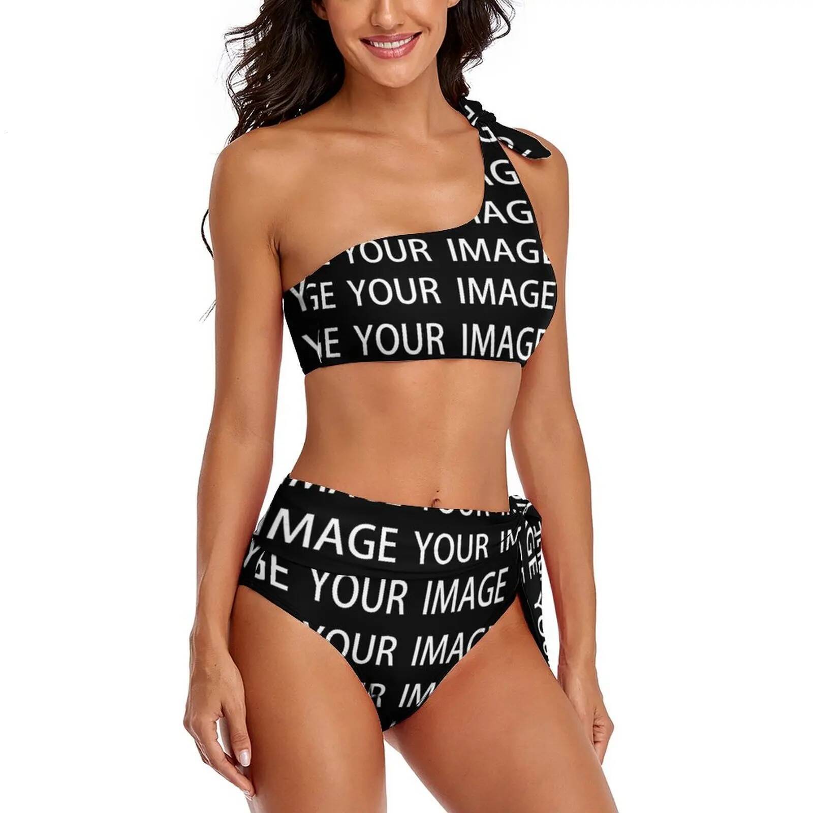 Image Made Bikini Swimsuit Custom Design Your Own Swimwear Customized Beach 2 Piece Bathing Suit