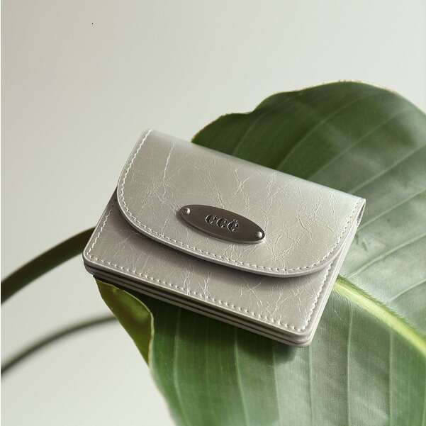 Korean EEE Premium INS Blogger Classic Coin Purse High-Quality Genuine Leather Short Wallet