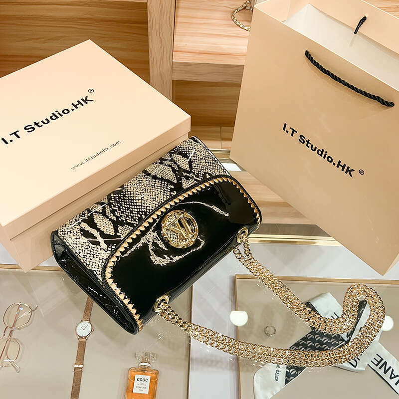 Genuine Leather Chain Bag for Women, High-End Feel, Versatile Square Single Shoulder Crossbody Small Bag, 2025 New Model
