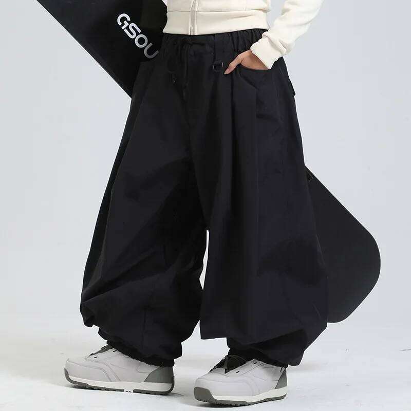 2025 New Women's Winter Sports Outdoor Single Board Loose Wind Proof Breathable Men's Wide Leg Ski Pants