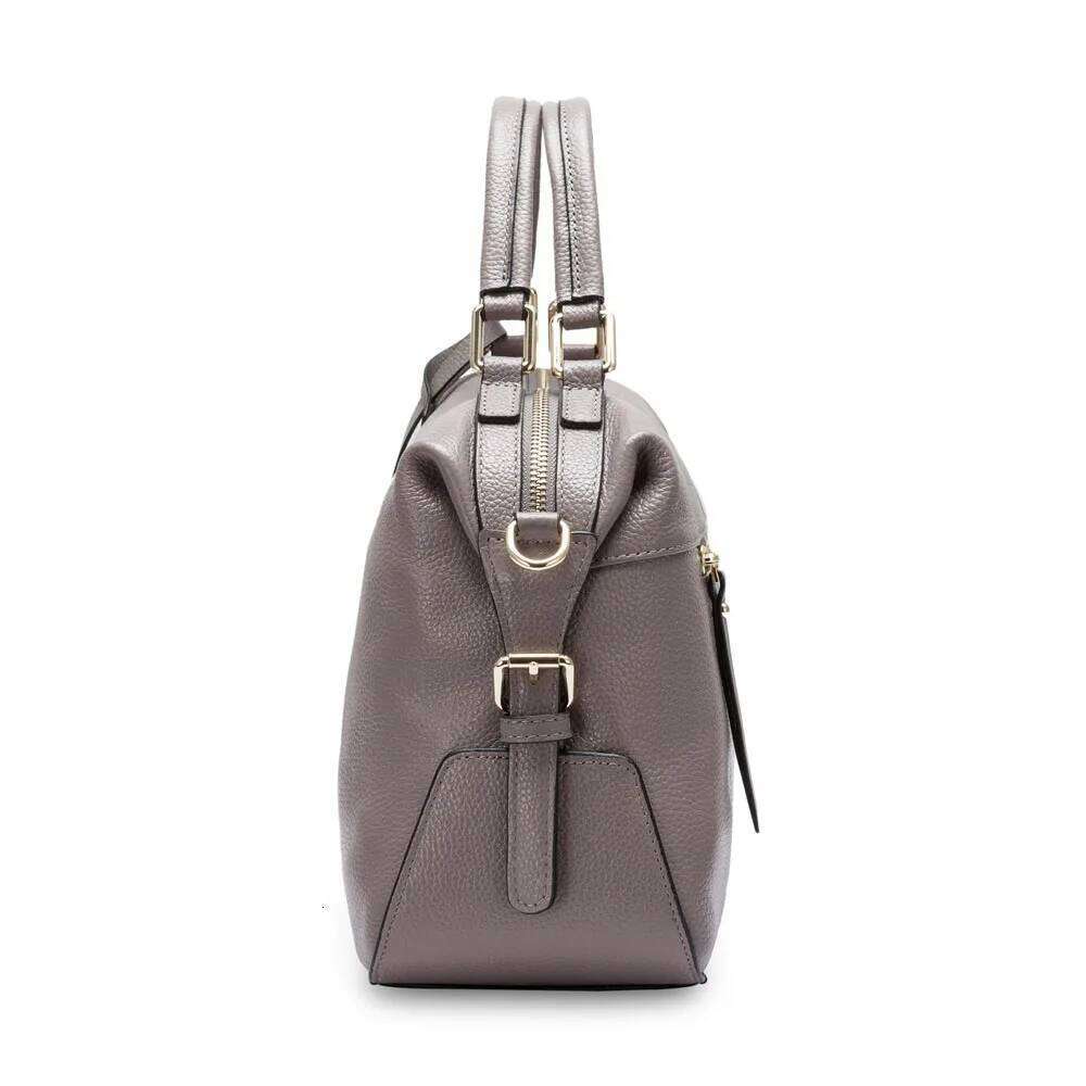 Zency Dark Blue Women Boston Bag 100% Genuine Leather Handbags Female Charm Crossbody Purse Shoulder Bags For Work Shoppi