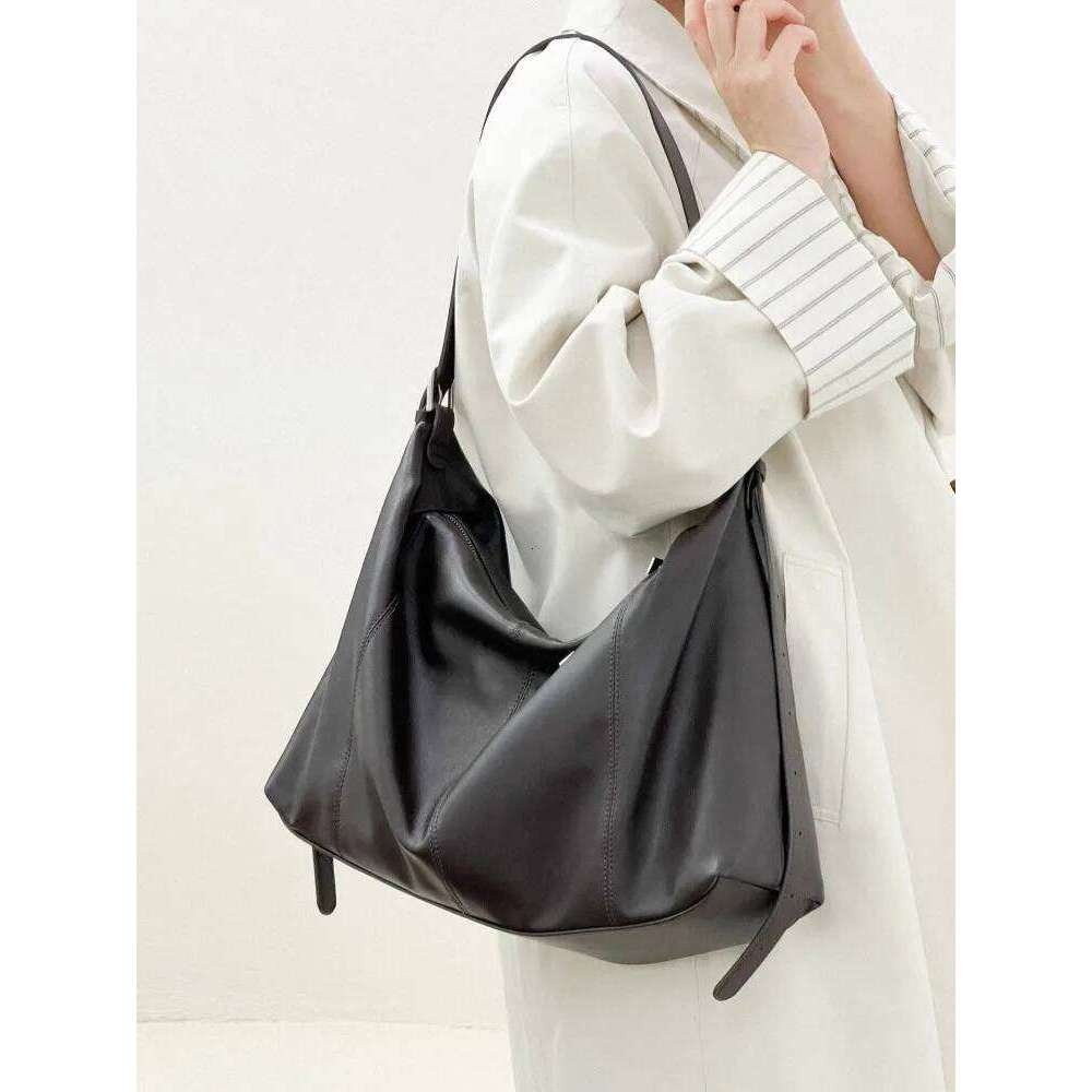 Office Retro New Women Designer Solid Color Genuine Single Shoulder Bag Soft Leather Handbag Tote Casual Crossbody Bags 2025/06/10