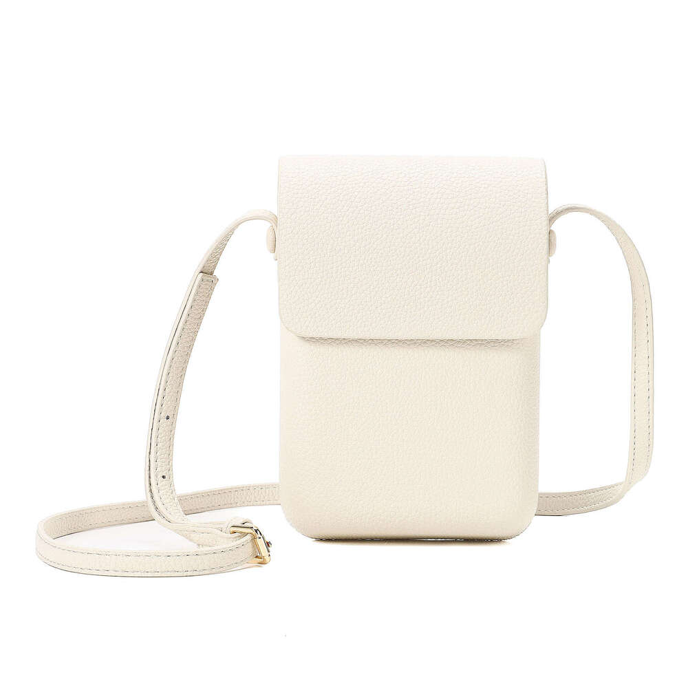 New Simple Girl Fashion Lychee Pattern Vertical Saddle Commuter Versatile Crossbody Women's Phone Bag