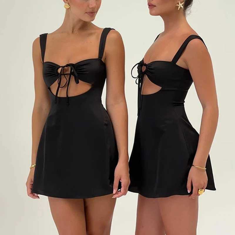 Summer 2025 Womens Sexy Bag Hip Skirt Style Slimming Strap A-Line Dress Casual Elegant Fashion XJ250610