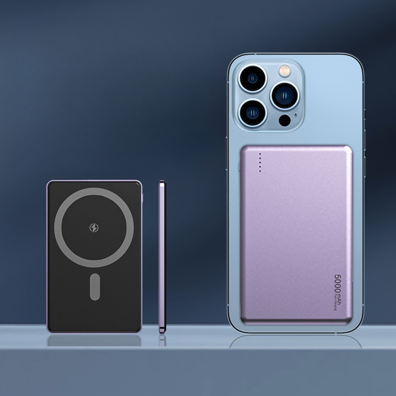 5000mAh Slim Magsafe Magnetic Wireless Power Bank for Wholesale Customization Ideal Corporate Gifts with Logo Imprinting Perfect for Travel Office Out