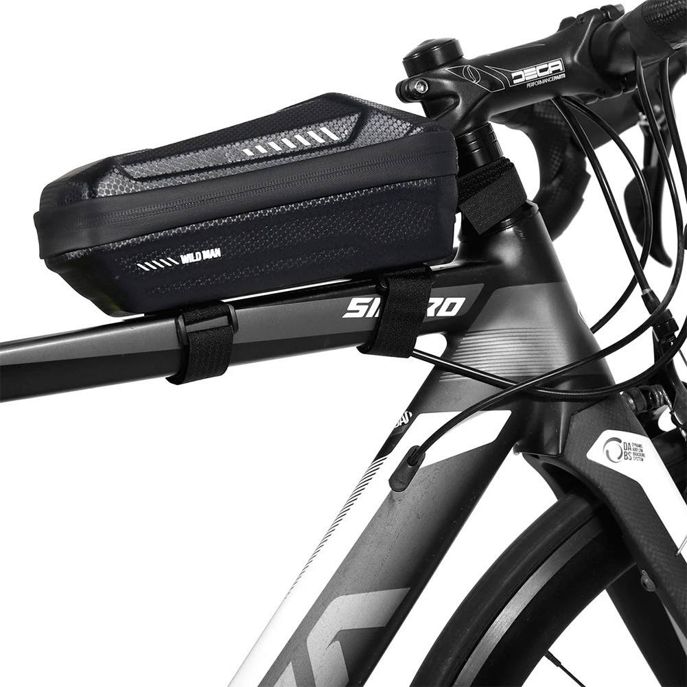 WILD MAN MTB Bike Top Tube Shell Cycling Pouch Bicycle MTB Bike Front Frame Storage Bags Waterproof Hard Shell Pouch 250610