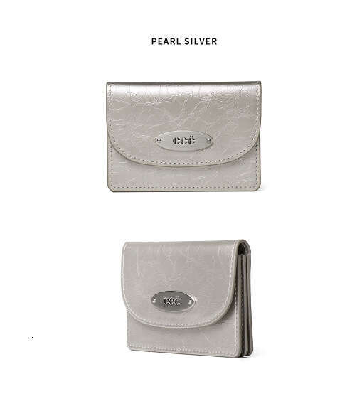 Korean EEE Premium INS Blogger Classic Coin Purse High-Quality Genuine Leather Short Wallet