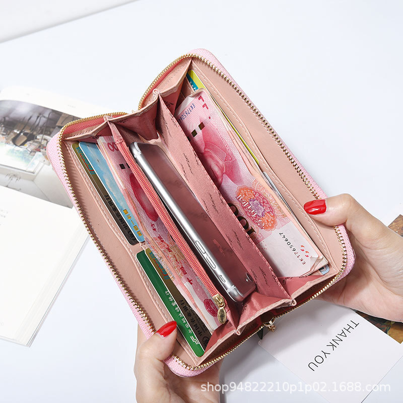 Free Shipping 2025 New Designer Bag Women's Long, Large Capacity Single Zipper Wallet Multifunctional With Card Slot Coin Bag Exquisite And Pract
