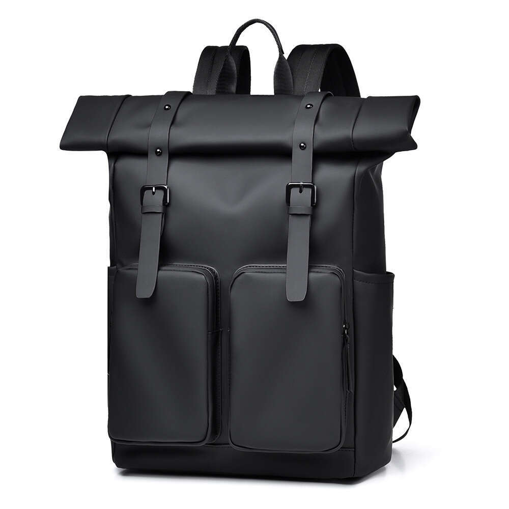 Street Fashion Foldable Roll-Top Large Capacity Men's High-End Casual Travel Backpack