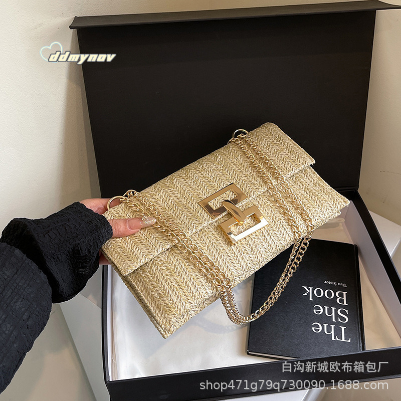 Clutch Casual 2023 Spring Summer New Style Straw Woven Women's Bag ddmynov