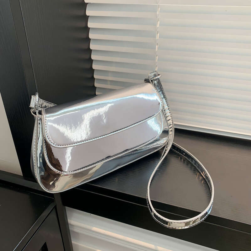 High-Quality Texture for Women 2024 Summer New Shiny Underarm Fashion Simple Ladies Shoulder Crossbody Bag GUHUISHU