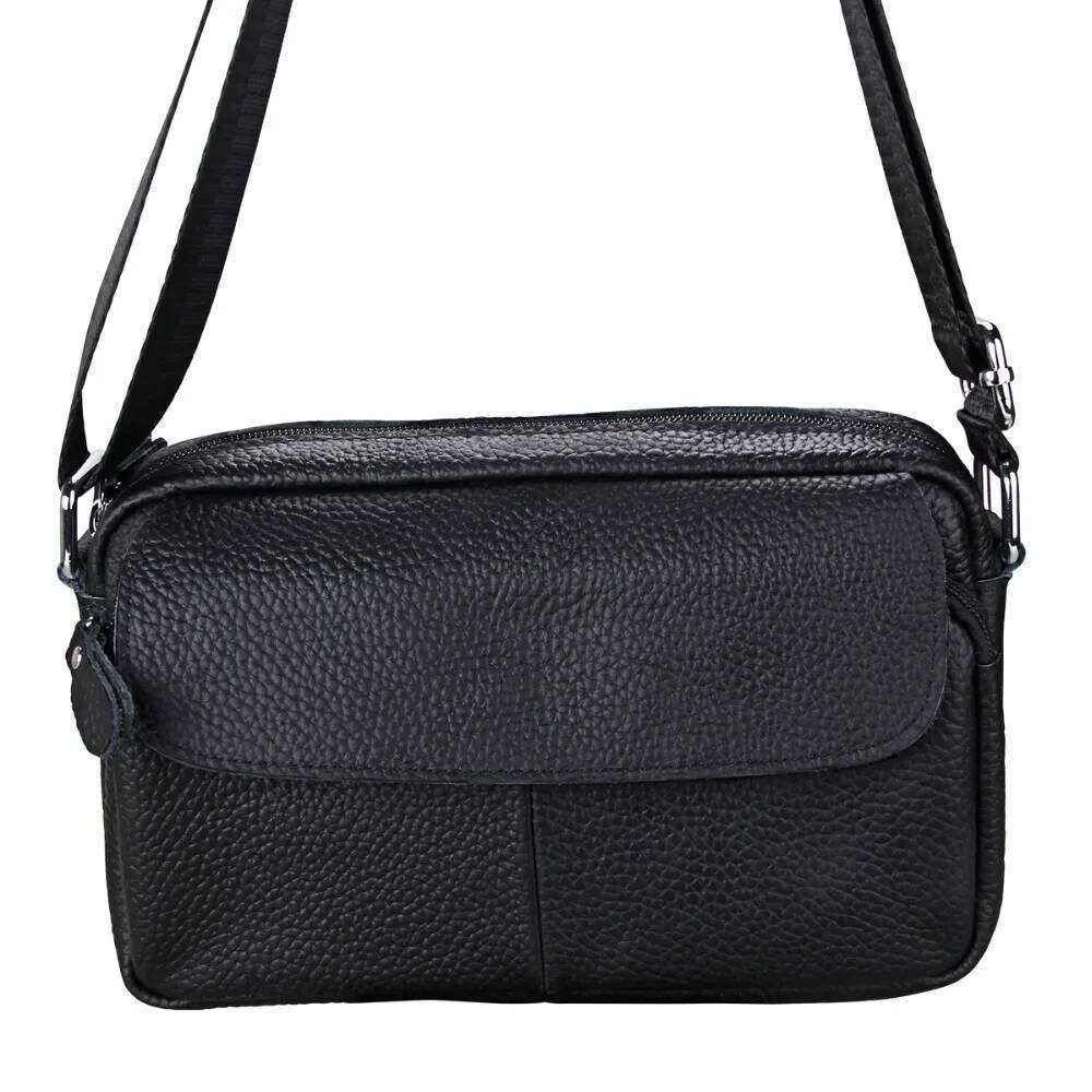 Messenger Cow Genuine Leather Soft Zipper Hasp Single Fashion Female Brand Casual Women Crossbody Bag