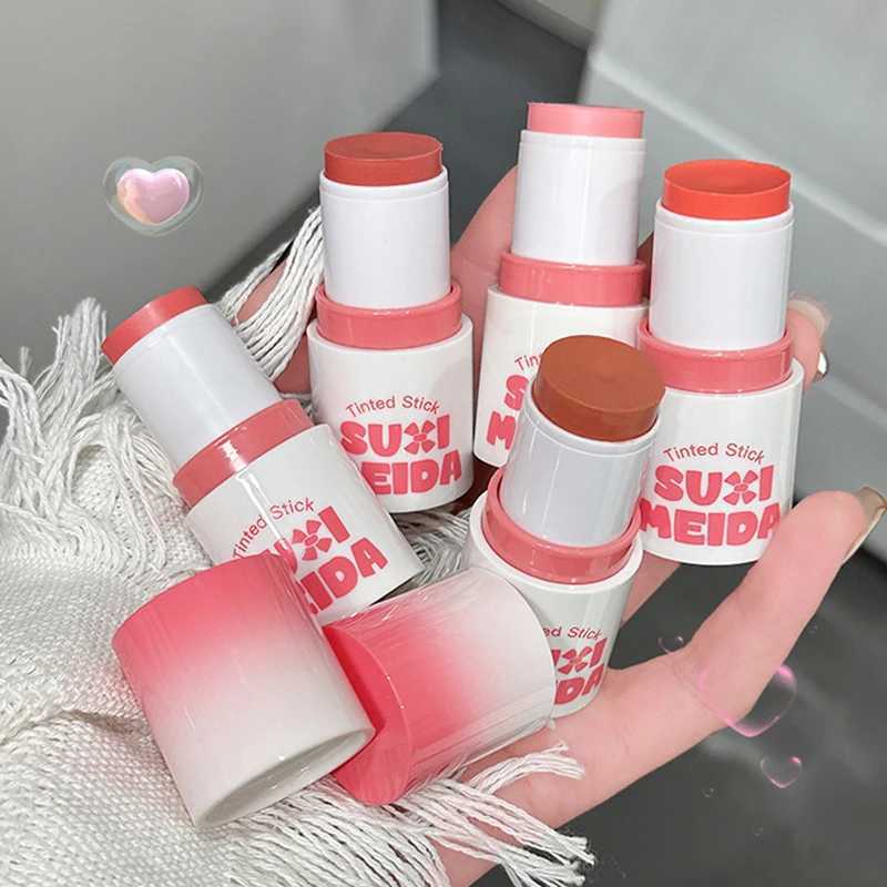 Water Light Blusher Stick Natural Nude Makeup Korean Brightening Low Saturation Cheek Rouge Waterproof Long-Lasting Blush CreamXJ250609