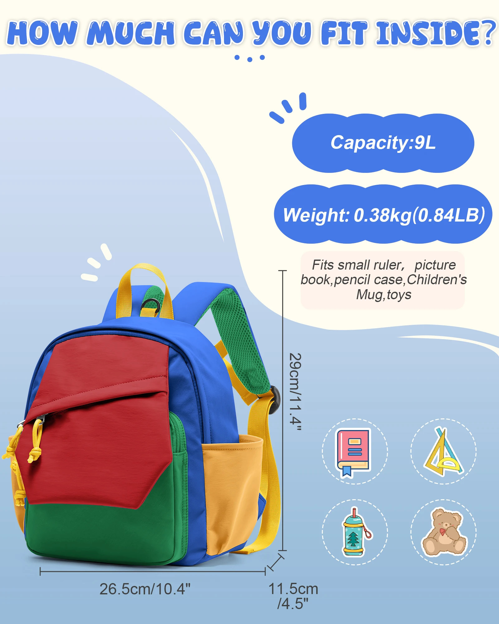 Cute Backpack for Boys Girls Lightweight Waterproof School Bag Perfect Daycare Preschool Kindergarten Hiking Travel 250604z