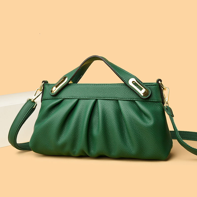 Free Shipping Luxury Genuine Leather Clutch Bag Women's Elegant 2025 New Soft Cowhide Crossbody Handbag Simple Designer Versatile Underarm Bag