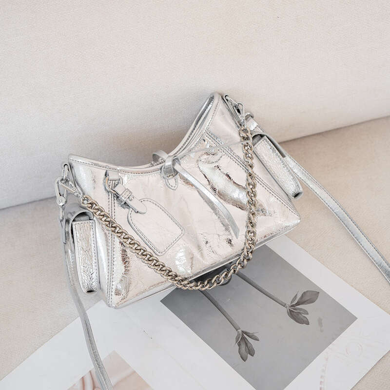 Top Layer Crackle Pattern Cowhide designer Crossbody Chain Messenger High-End Genuine Leather Women's Large Capacity Tassel Shoulder Bag