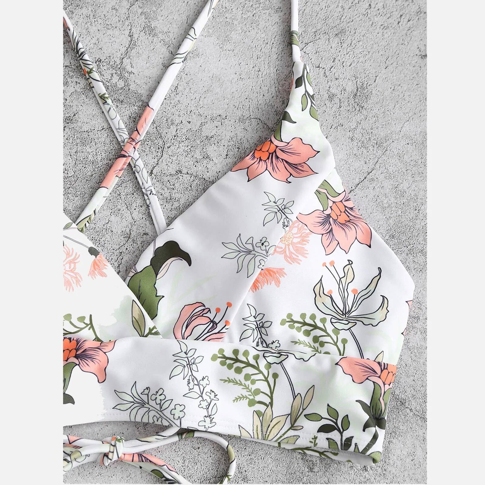 New 2025 Bikinis Floral Swimsuit Swimwear Sexy Push Up Bikini Set Two Piece Bathing Suits Biquini Women's Swimming Suit