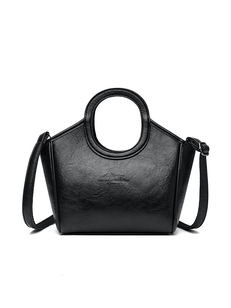Free Shipping New Leather Handbag Designer Shoulder Bag For Women Large Capacity Bucket Bag Fashionable Commuting Mom Tote Bag