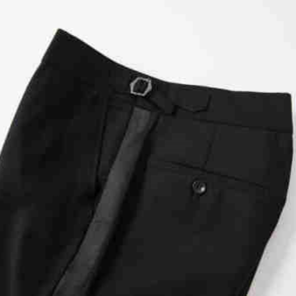 Side Satin Stripe Men Pants 1 Piece Set Straight Trousers Classic Fit Groom Wear Party Evening Wedding Pant Customized
