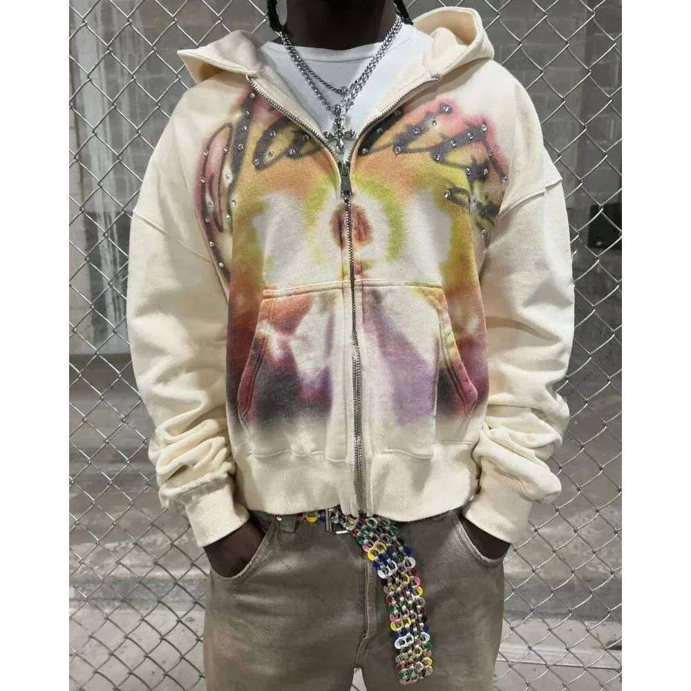 Sudadera Con Capucha Cremallera Retro De La Calle Haruku Del Mismo Modelo Para Hombres Mujeres En Ropa Deportiva Europea Y E