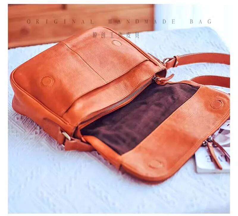 Organizers designers handmade genuine leather women's crossbody outdoor party first layer cowhide female shoulder bag