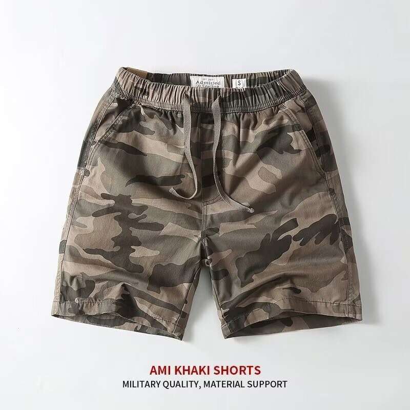 Summer American Style Multi-Pocket Camouflage Cargo For Men Trendy Brand Ins Yu Wenle Casual Loose Mid-Length Shorts B5