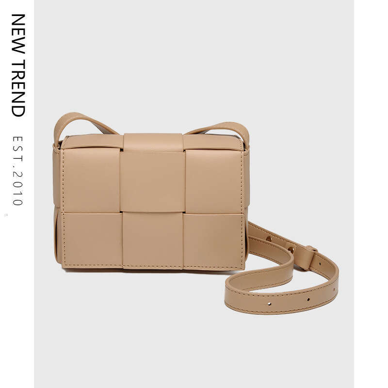 Six Compartment Woven for Women Textured Niche Crossbody Soft Leather Lipstick Bag Mini Casual
