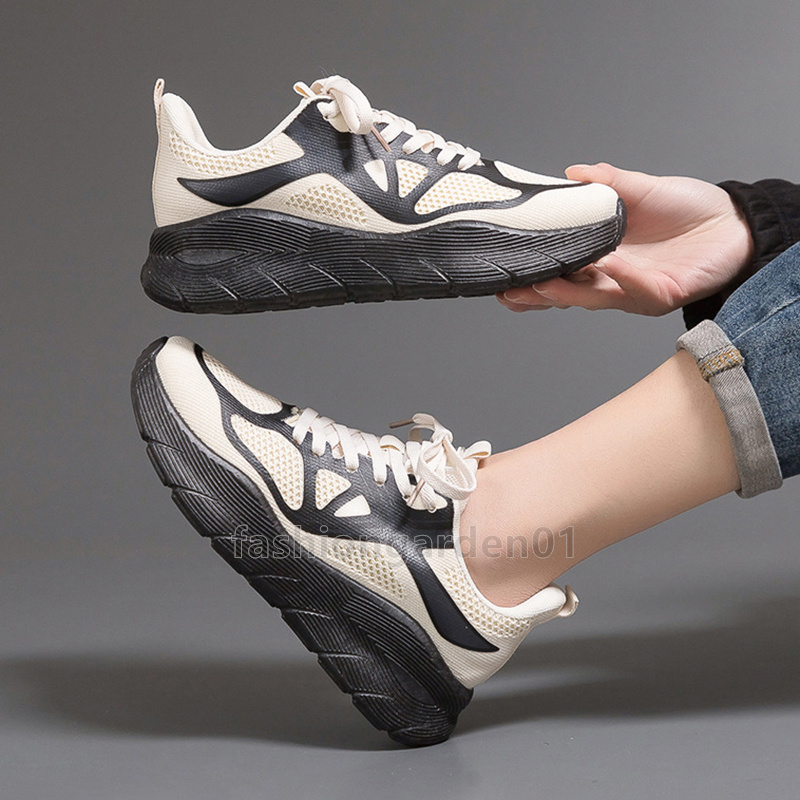 designer shoes sneakers womens mens trainers flying mesh weaver breathable lightweight non slip gym sports casual sneaker platform shoes dhgate