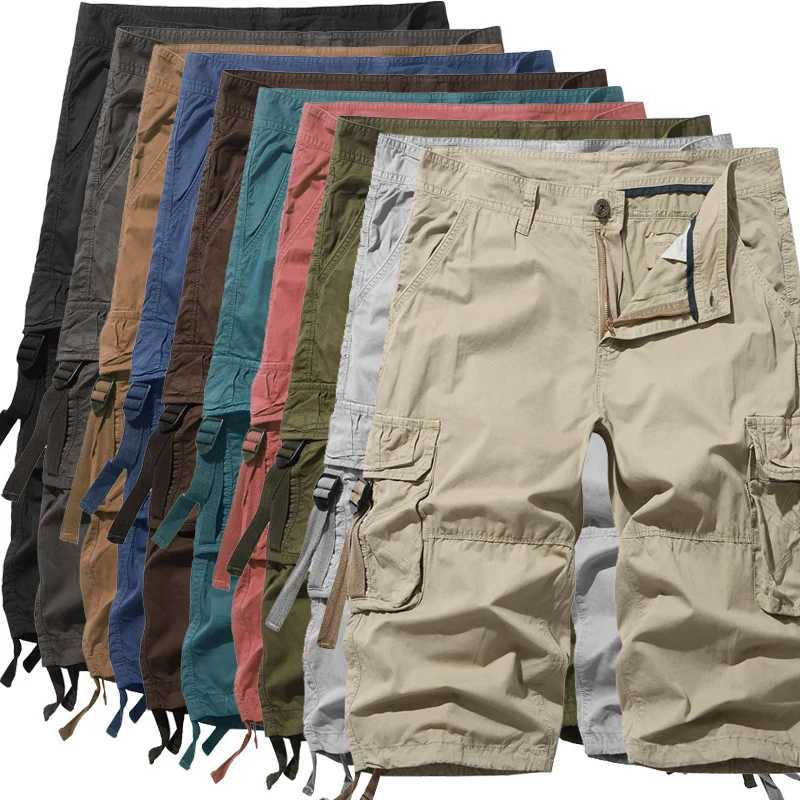 New style Cotton Below Knee Length 3/4 Long Shorts Mens Tactical Capri Pants Multi Pocket Summer Twill Work Cargo Pants Man W250610