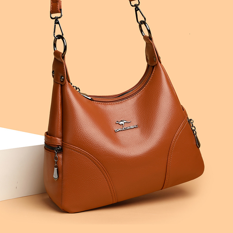 Free Shipping Trade 2025 Luxury High-end Single Shoulder Designer Crossbody Bag Fashionable Middle-aged Mom Women's Bag Simple Versatile Underarm