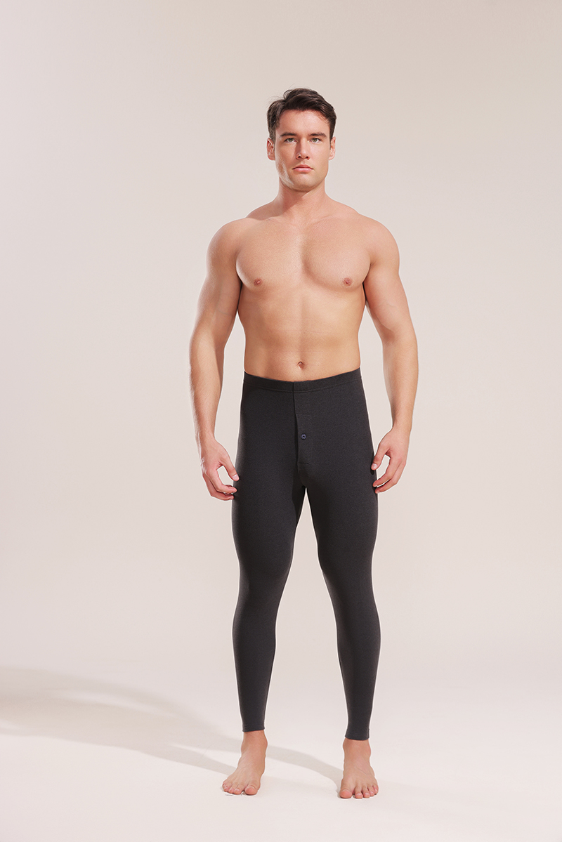 Men's slimming warm autumn trousers made of pure cotton, high elasticity and comfortable bottoming trousers