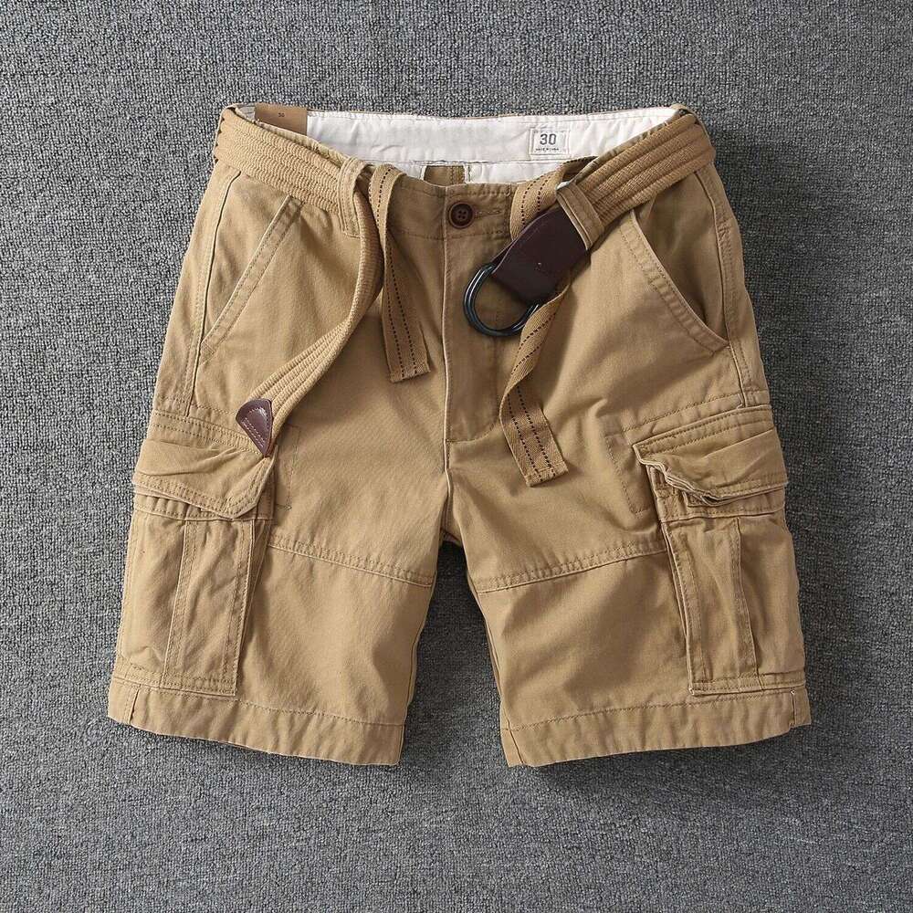 Camouflage Cargo Shorts Men Summer New Style Handsome Five-Point Straight Casual Mid-Length Pants B5