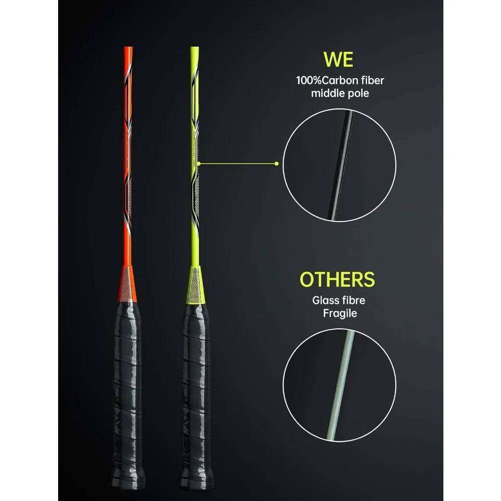 Professional Carbon Fiber Rackets Badminton Racquet for Backyards Gym