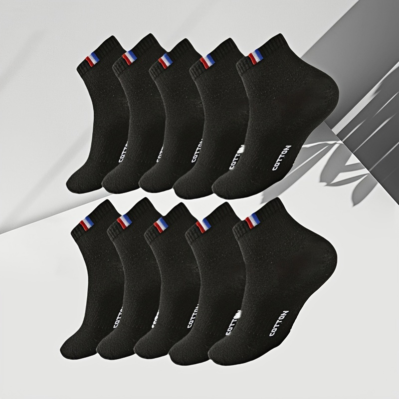 Athletic Breathable Mesh Socks for Sports - Letter Print Design & Comfortable Cushioned Insoles