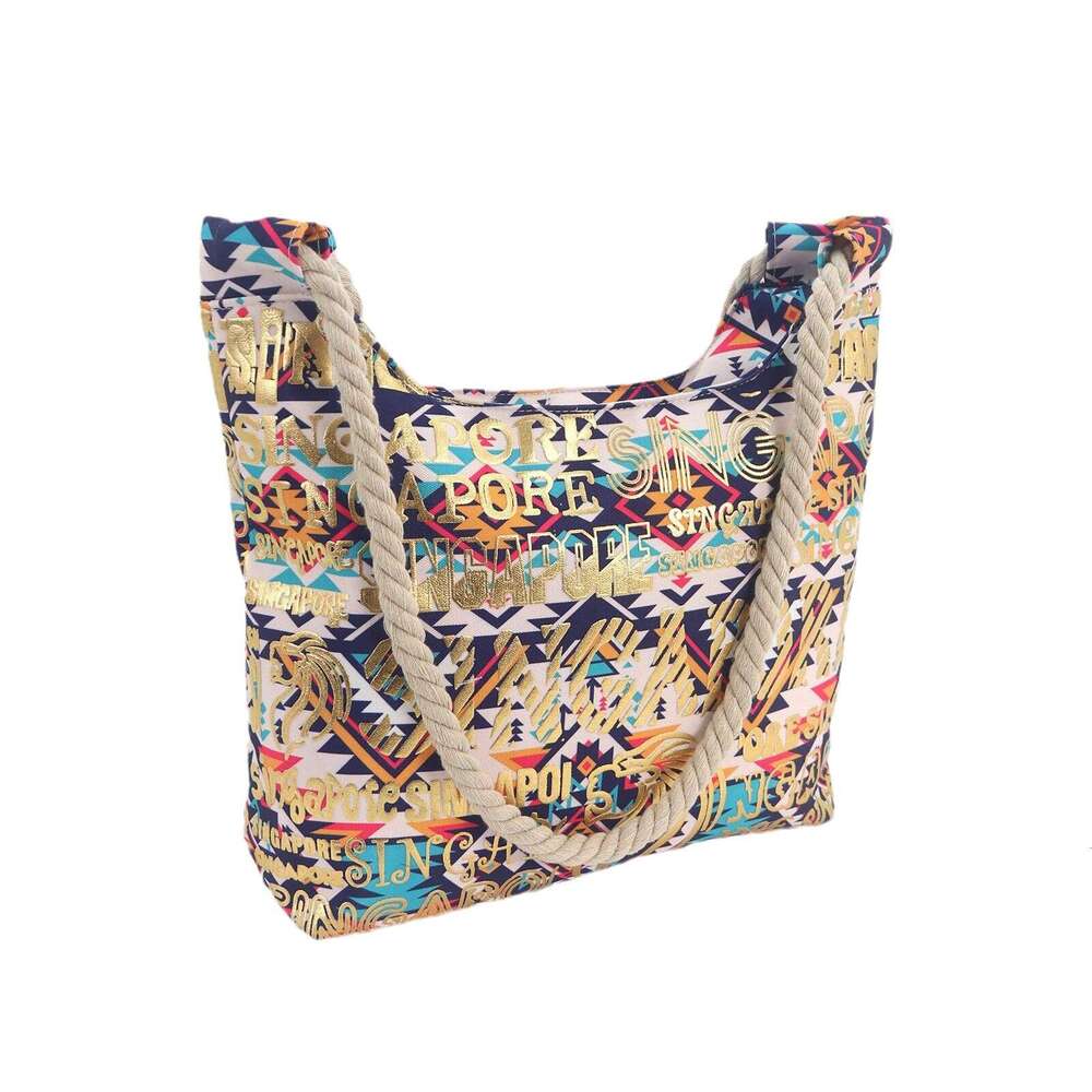 Bohemian New Women's Canvas Fashion Ethnic Style Handbag Mommy Student Class Shoulder Bag