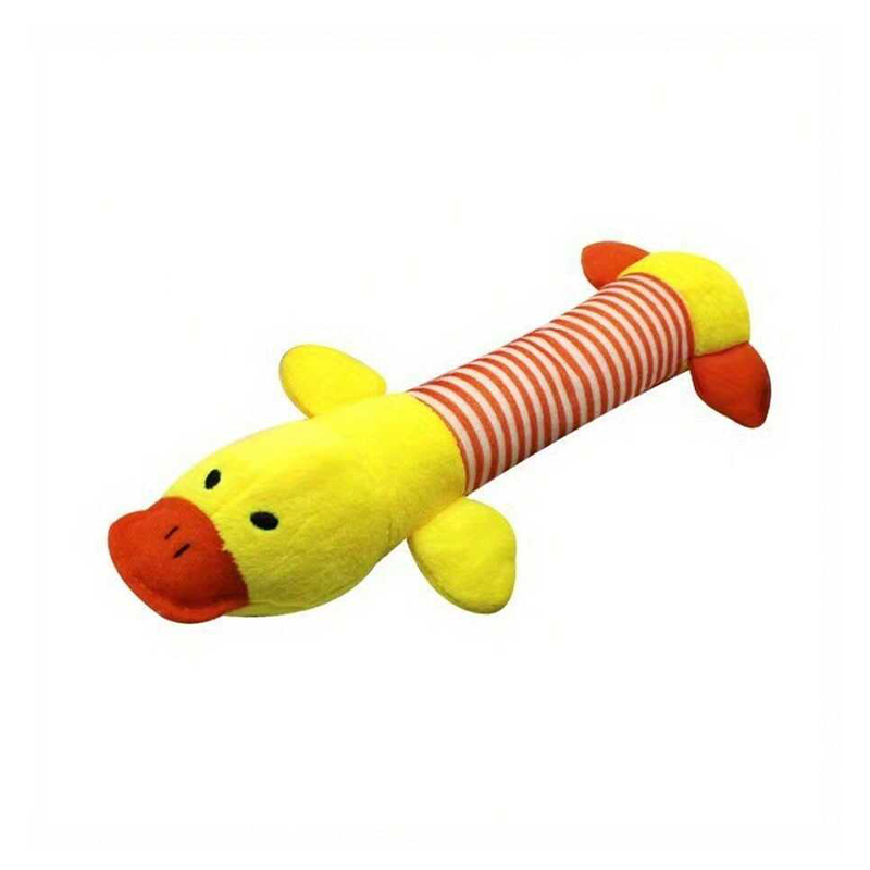 Dual Purpose Canine Chewable Rubber Bouncy Balls w/ Audible Stuffed Companion