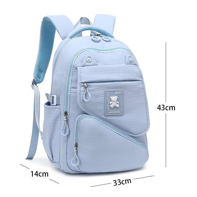 Bag For Middle Girls, Elementary Students, Grades Three To Six, Lightweight, Spine-Protecting, Large Capacity, High School Students Backpack